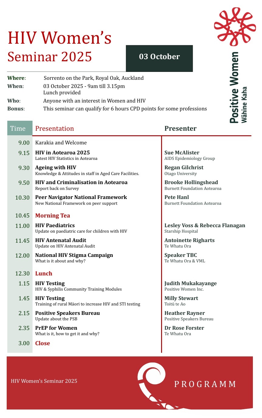 HIV Women's Seminar Programme