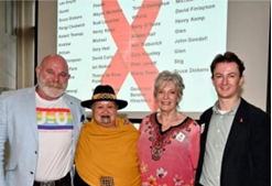 Left to right: Mark Fisher BP, Milly Stewart, TTA, Jane Bruning PWI and Joe Ritche Burnett Foundation 