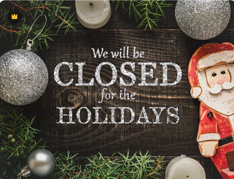 Christmas closure 